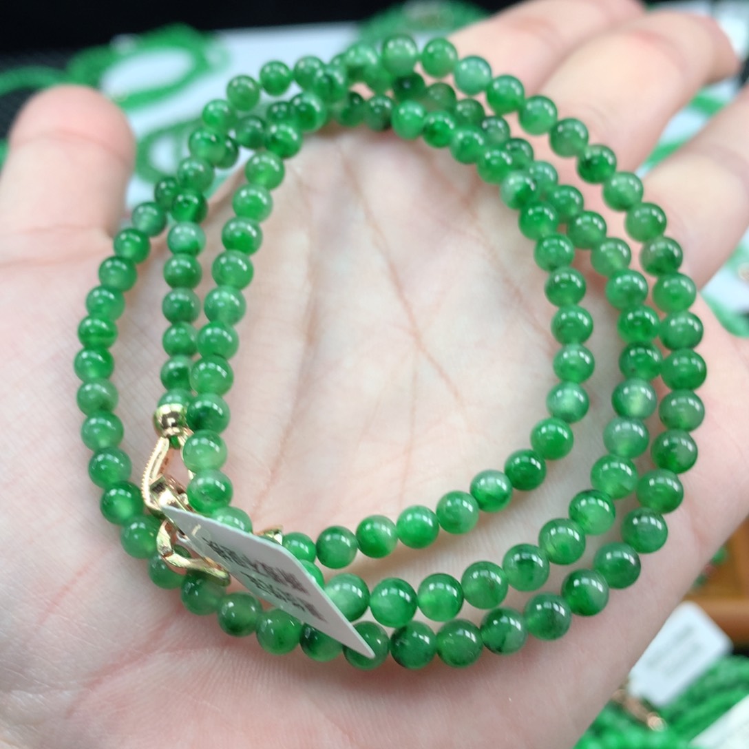 翡翠手链未镶嵌翡翠卡4-5