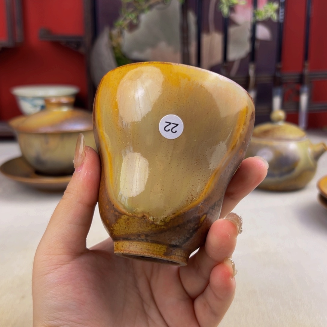 杯子纯手工柴烧主人杯