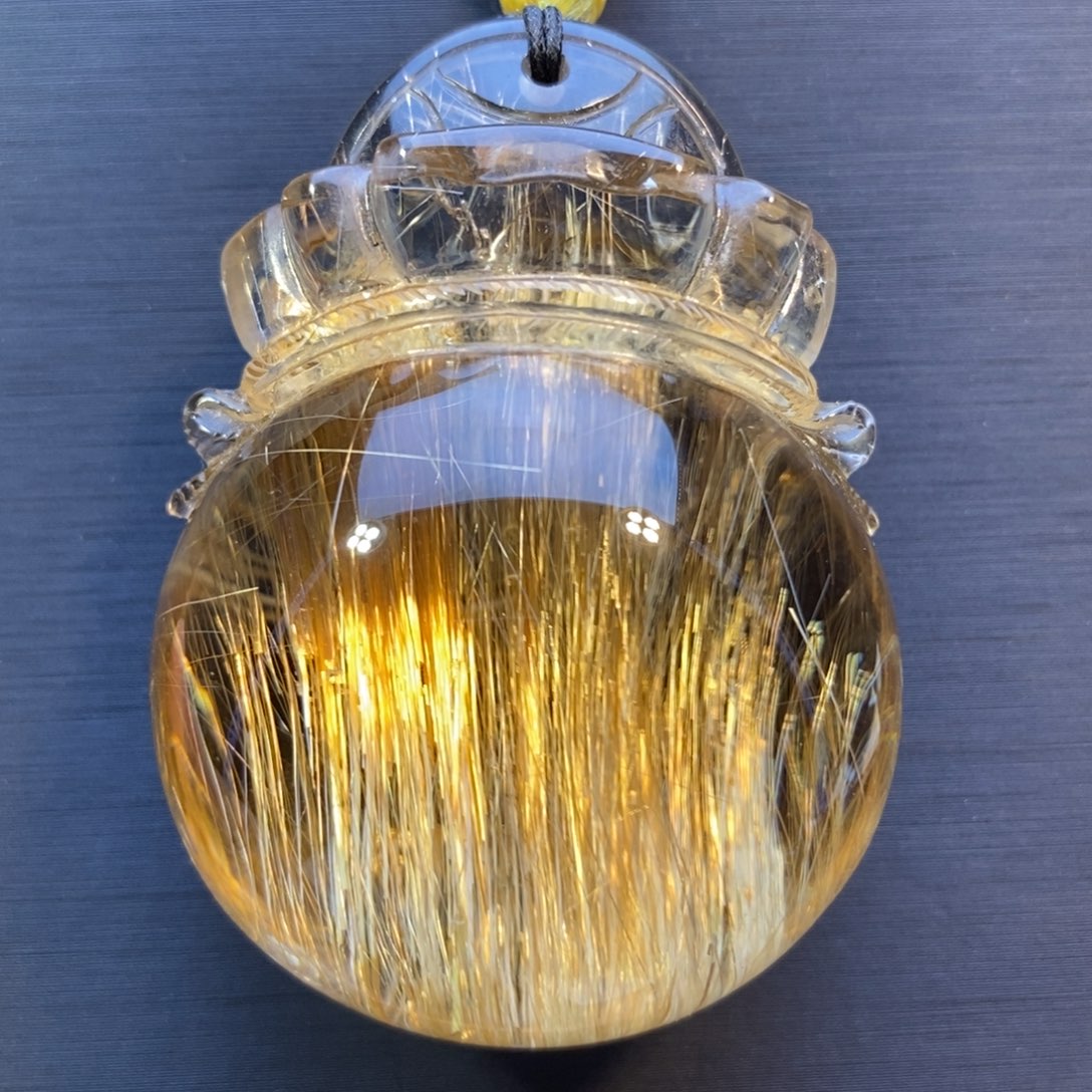 水晶未镶嵌颈饰发晶福袋吊坠