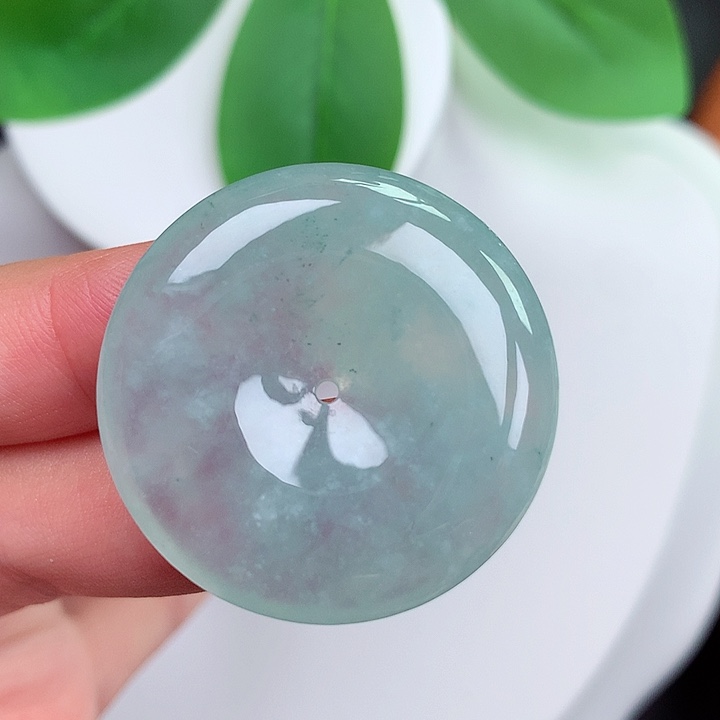 颈饰未镶嵌翡翠平安扣 32.5x6.3mm