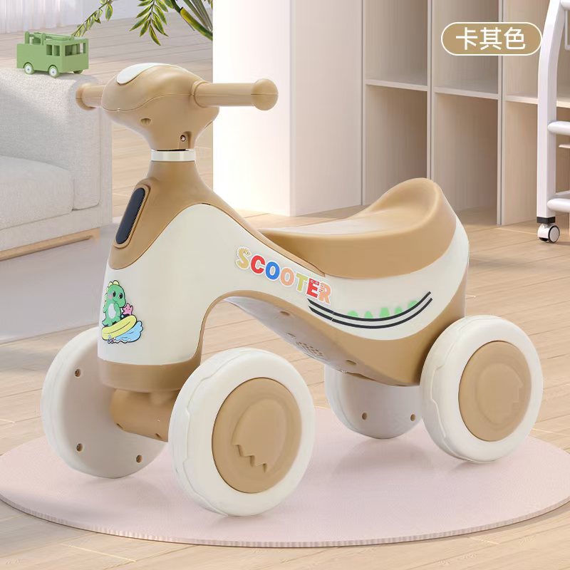 滑行车宝宝学步溜溜车四轮防侧翻音乐灯光小孩玩具扭扭车