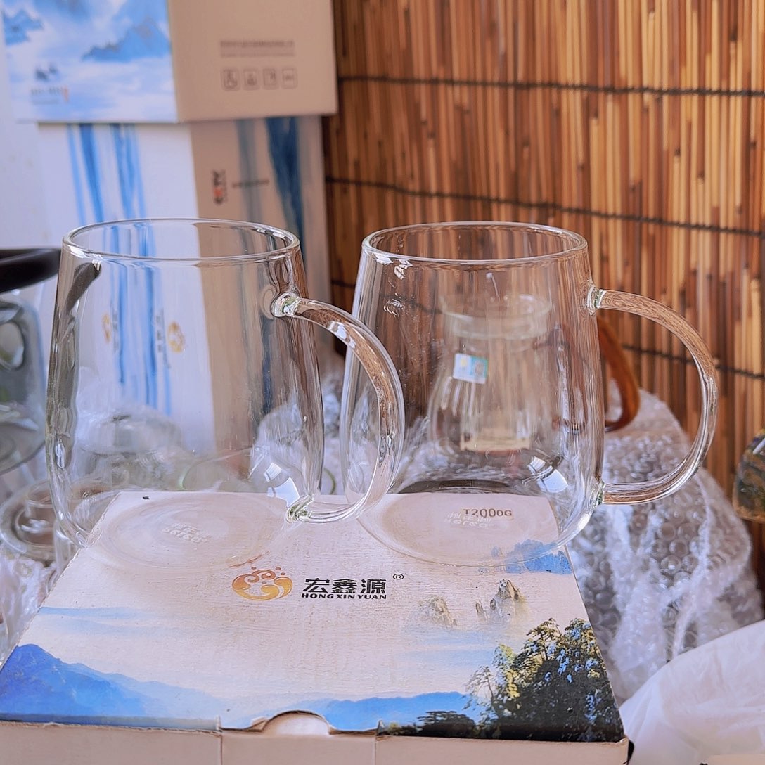 高硼硅玻璃茶水分离款瑕疵物水杯9.9