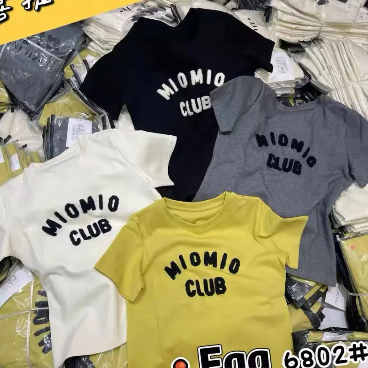 2025新款字母刺绣短袖6802