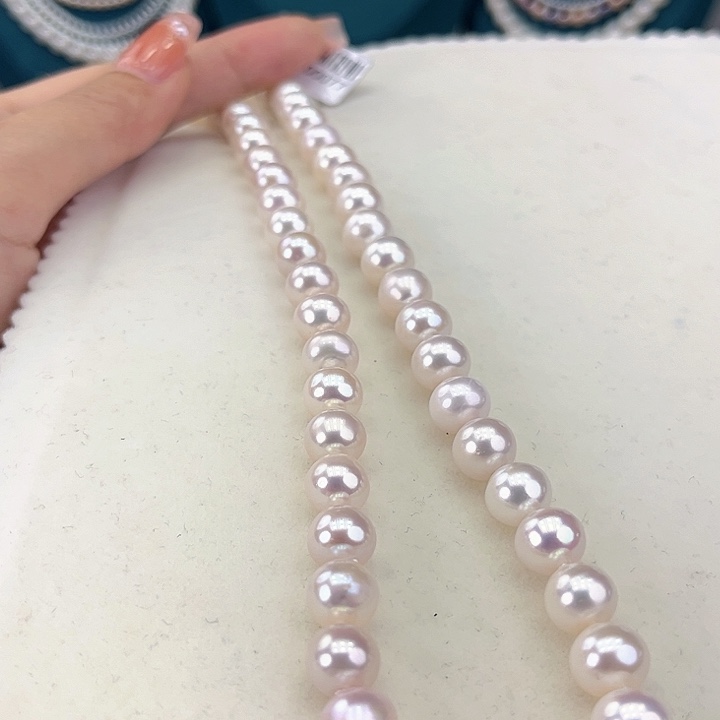 淡水珍珠颈饰银S925镶嵌9➕极光炫彩