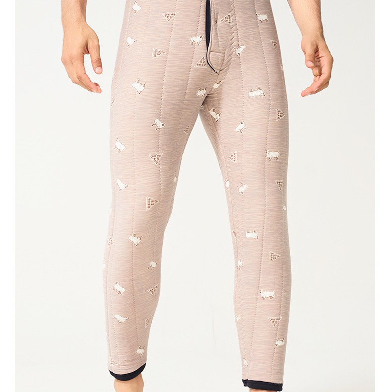 冬季内穿厚棉裤弹力高腰男士加绒加厚北方防寒保暖裤