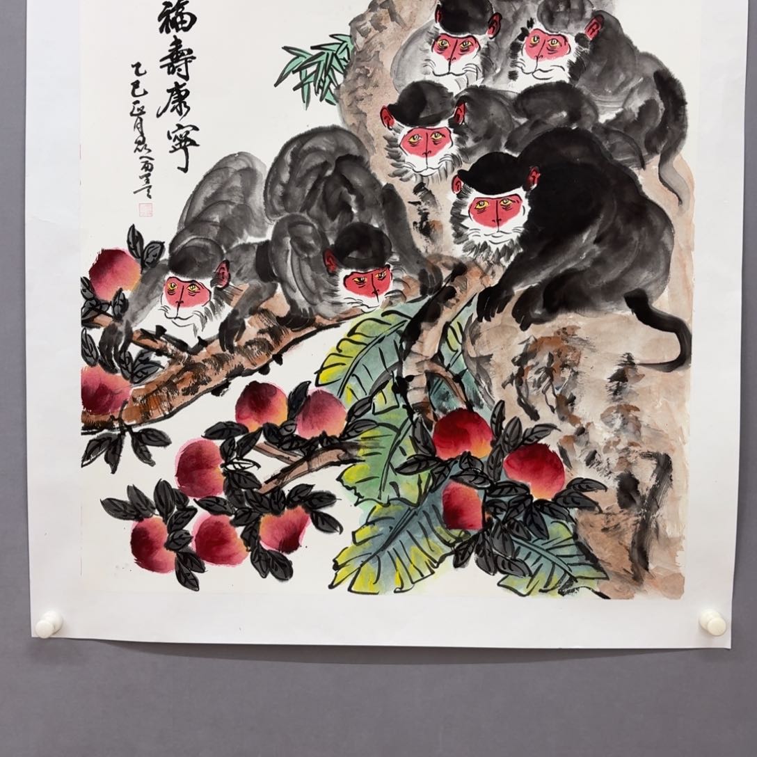 国画艺术家真人手绘