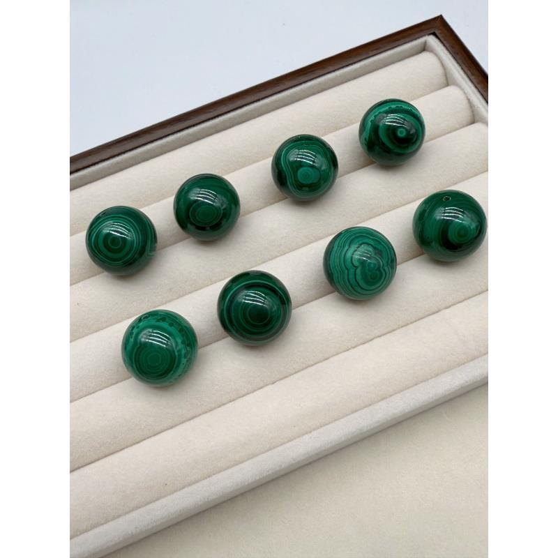 19-20mm天然孔雀石单珠散珠DIY顶珠配件一颗