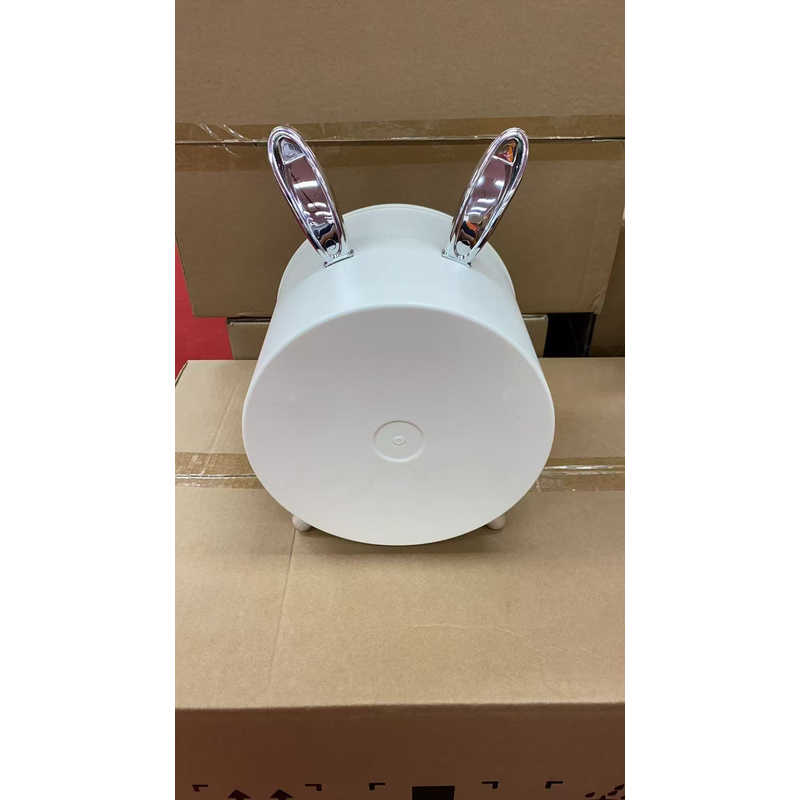 兔子化妆箱化妆品收纳盒耳钉首饰收纳架口红带灯防尘护肤品置物架