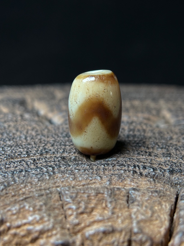 【藏取】复古纯系手工牙黄玛瑙珠