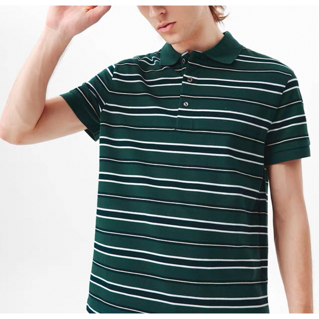 7192 男士新款细条纹POLO