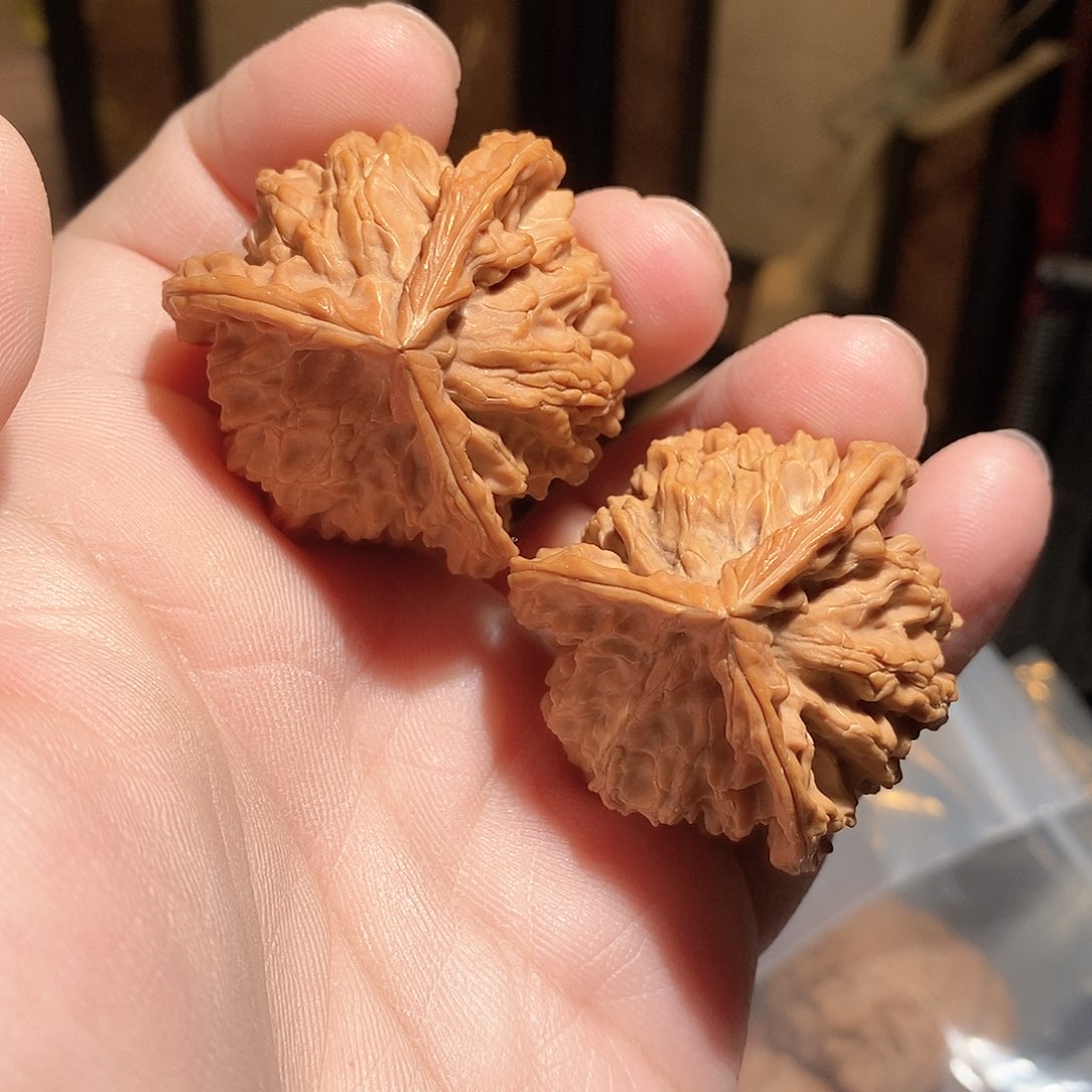 文玩核桃把件39.8盘山三棱全品