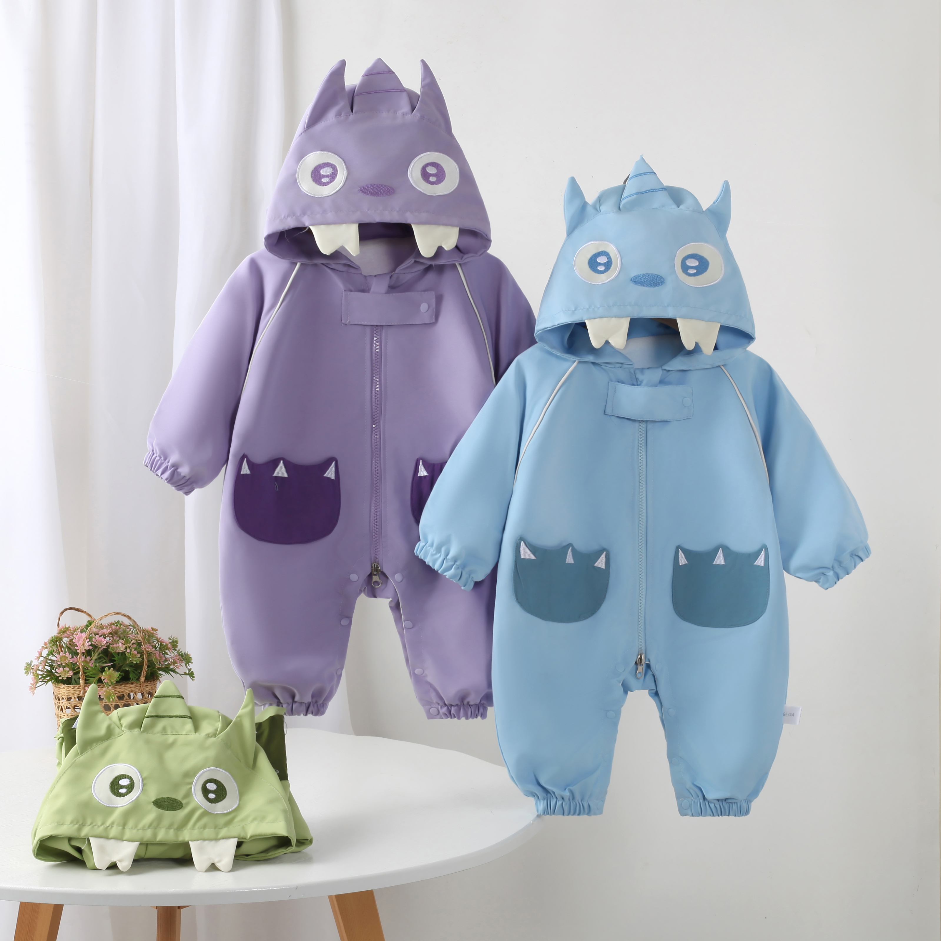 婴儿衣服春秋宝宝可爱春秋超萌连体衣外出哈衣