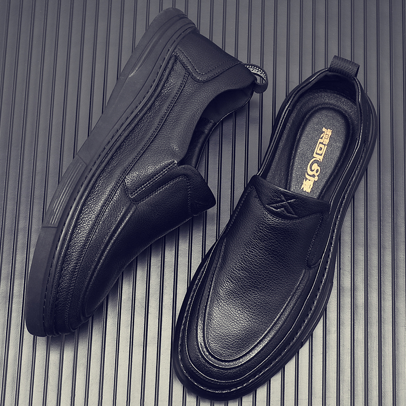 男士皮鞋2025春季新款男鞋爸爸鞋百搭舒适软底软面中老年鞋防滑