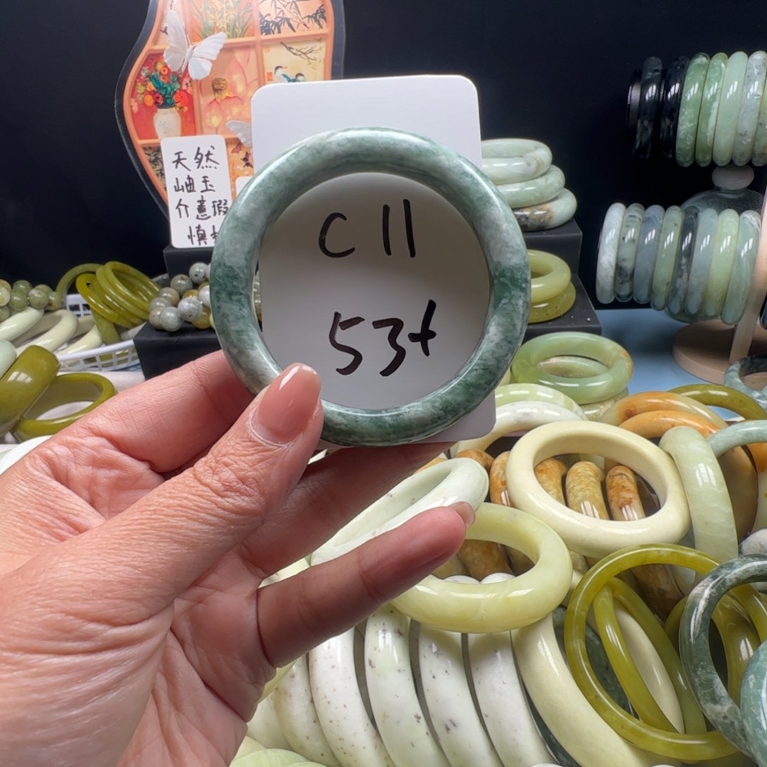 阳****蛇纹石玉合金手镯