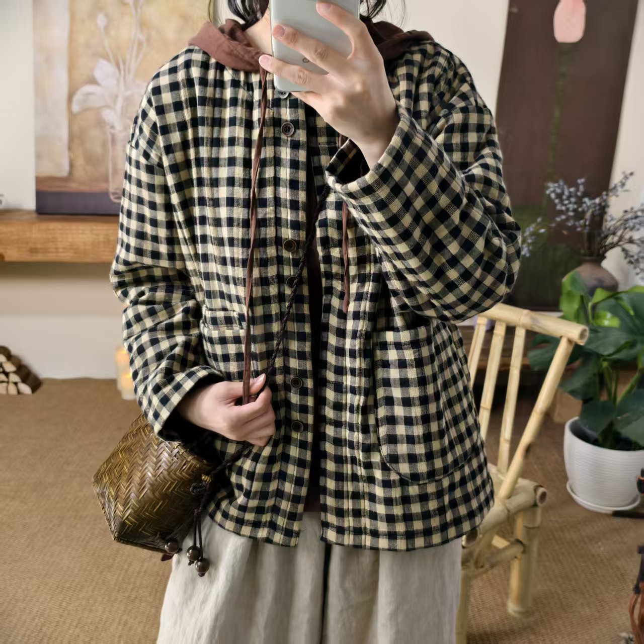 【莉莉推荐】设计款双纱夹棉上衣JG5078