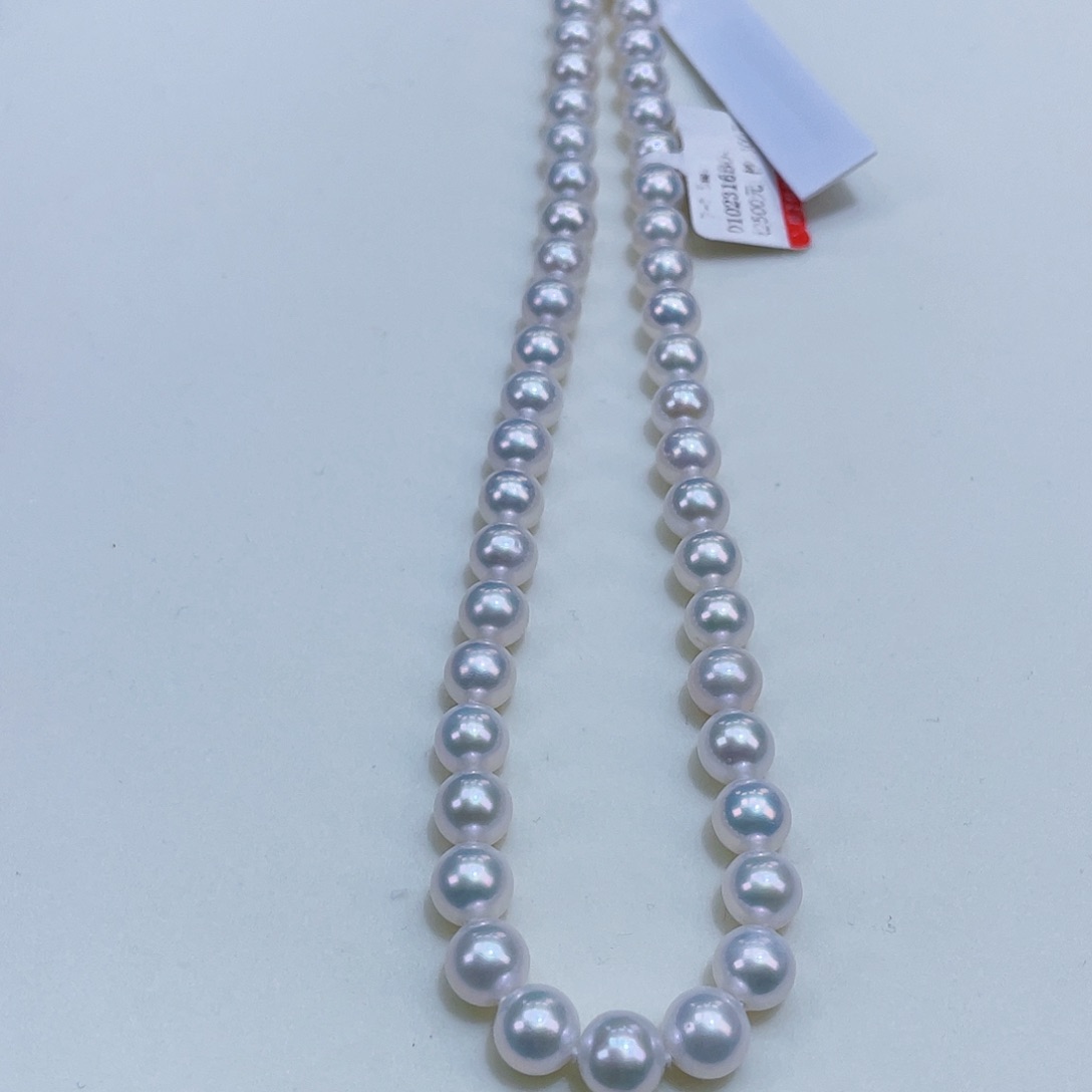 淡水珍珠颈饰银S925镶嵌7/7.5透亮天女光正圆干净