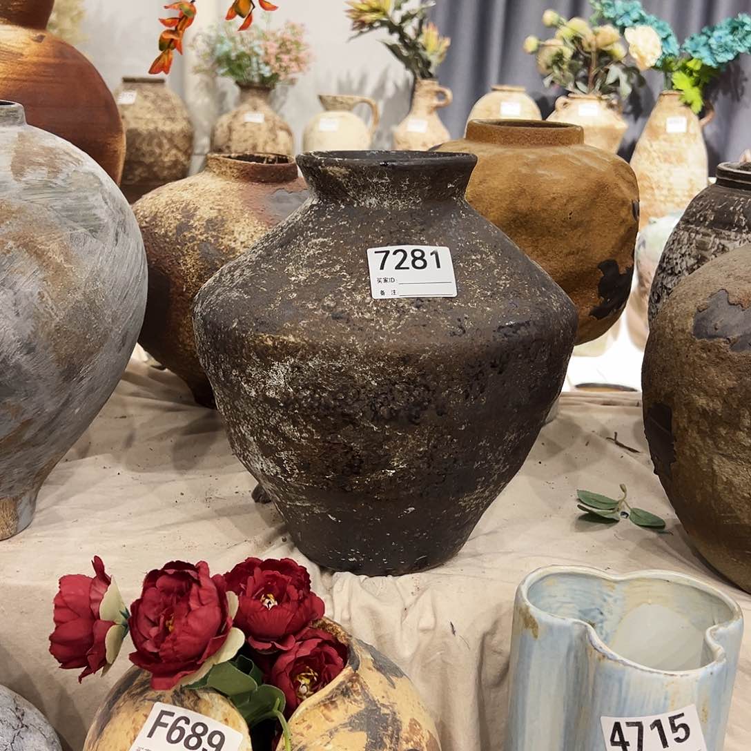 瓶7281高28口9陶瓷花瓶无孔