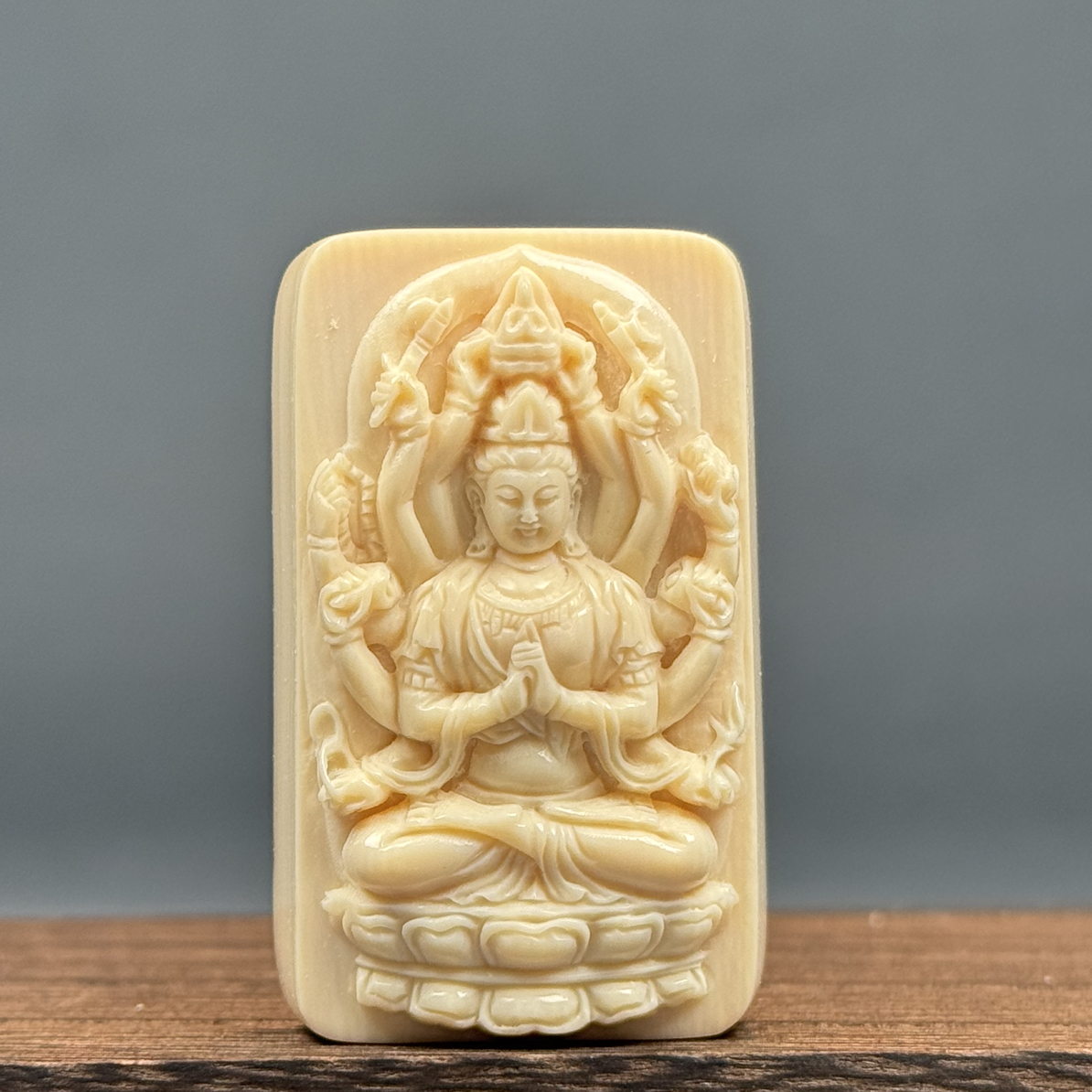 H80-38天然猛犸牙 千手观音 28*47*14mm 支持复检假一罚十