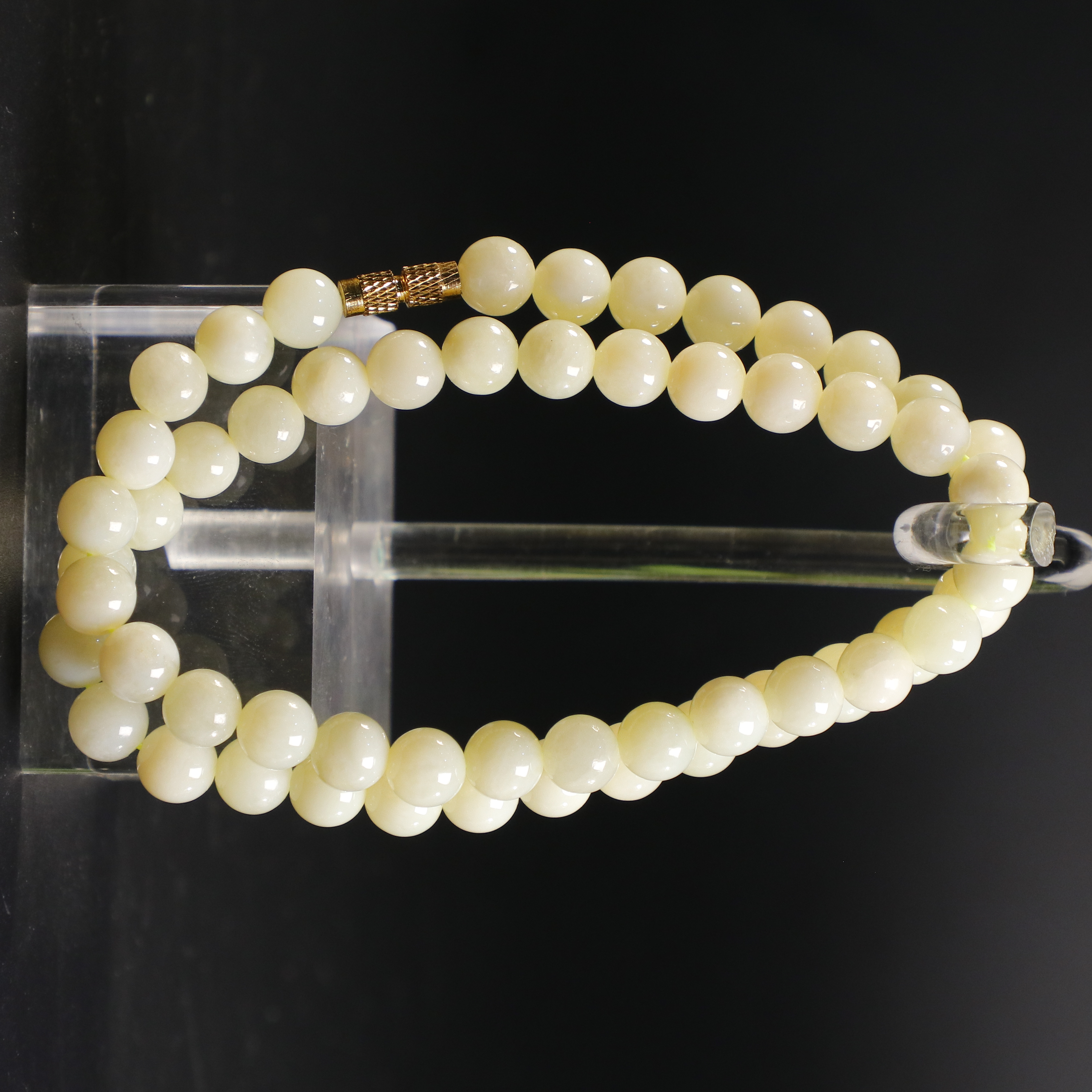 lot8822 和田玉浅黄项链/云南典藏 