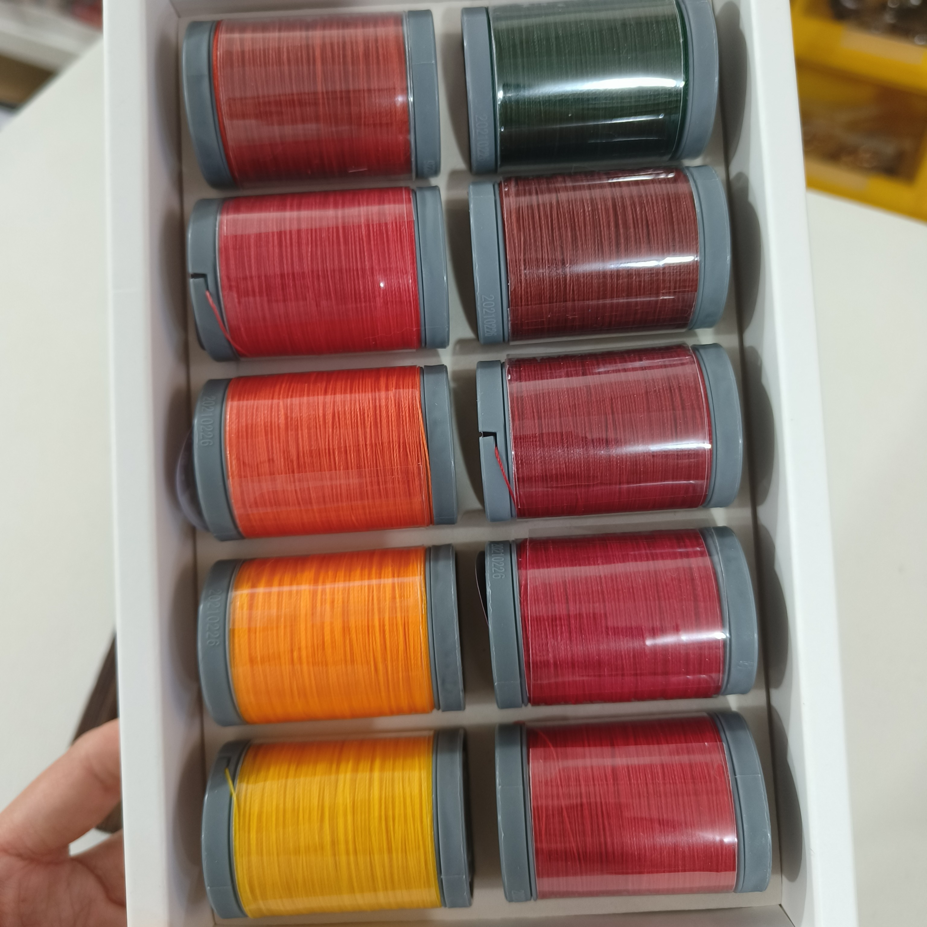 多色系色系0.3南美圆蜡蜡线10色套盒(如图固定套盒同色)单卷125米