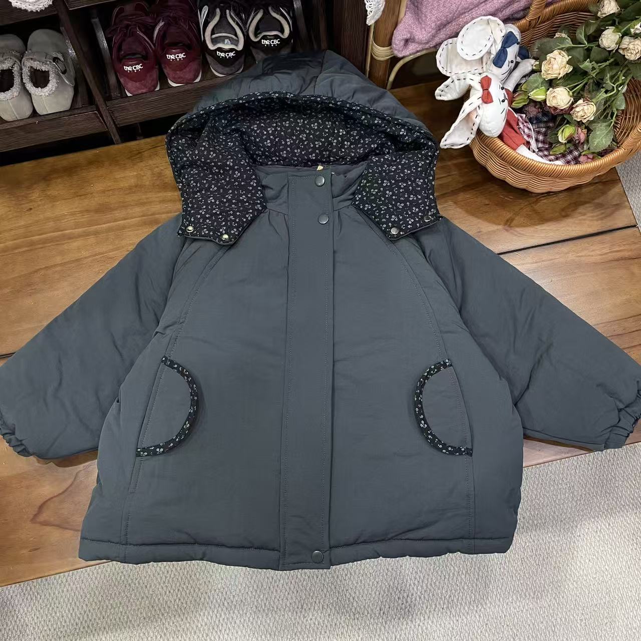 〖姐姐家〗2025冬款儿童带帽棉服外套-j815