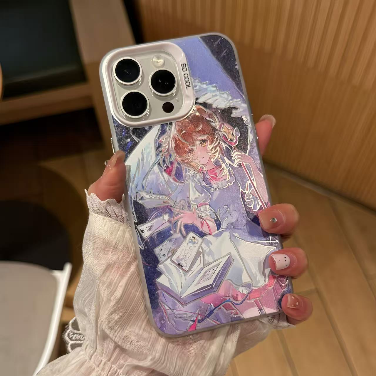 摩卡少女樱适用苹果华为vivoiPhone小米三星防摔彩银手机壳