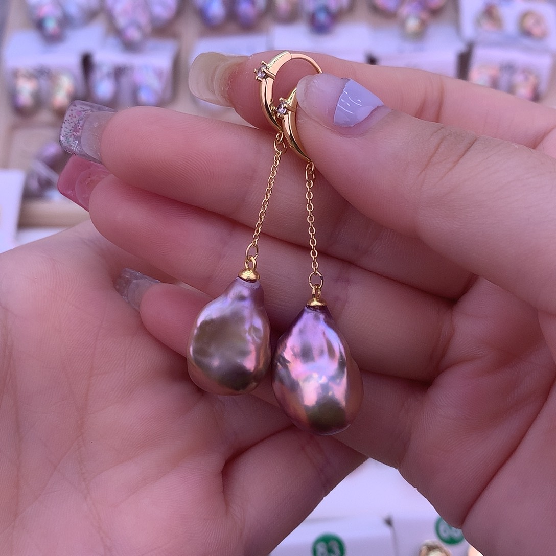 未镶嵌淡水珍珠耳饰