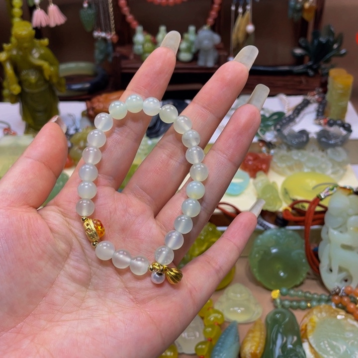 蛇纹石玉手链未镶嵌