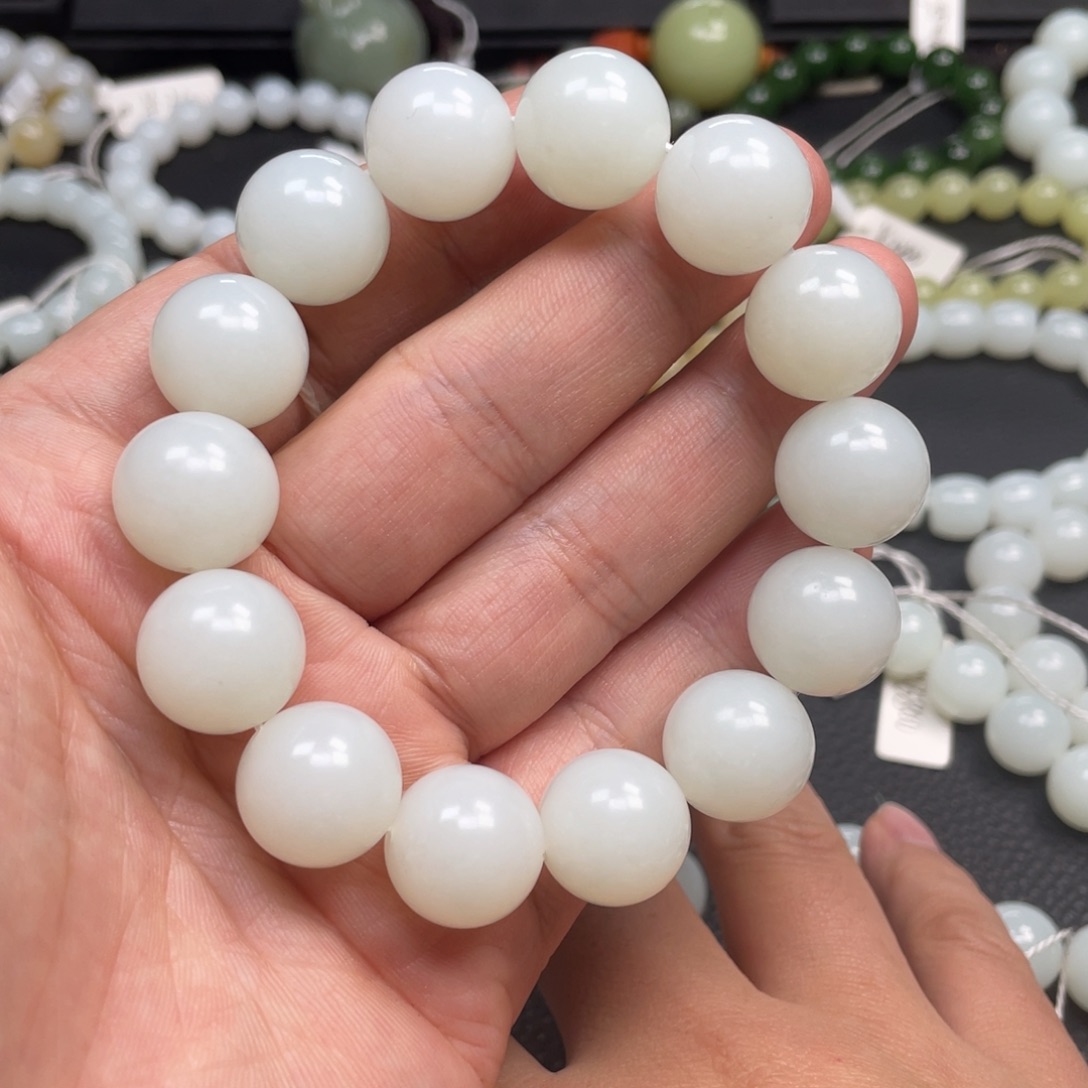 和田玉未镶嵌手链16