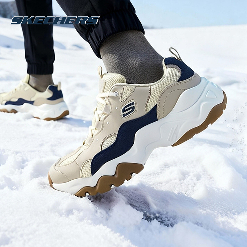 【男款】斯凯奇男鞋三代熊猫鞋冬季复古冬鞋休闲鞋老爹鞋厚底运动鞋