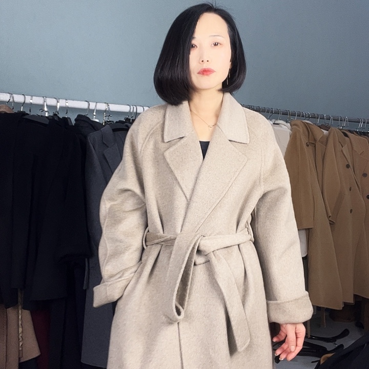 双面呢大衣燕麦色123款S码