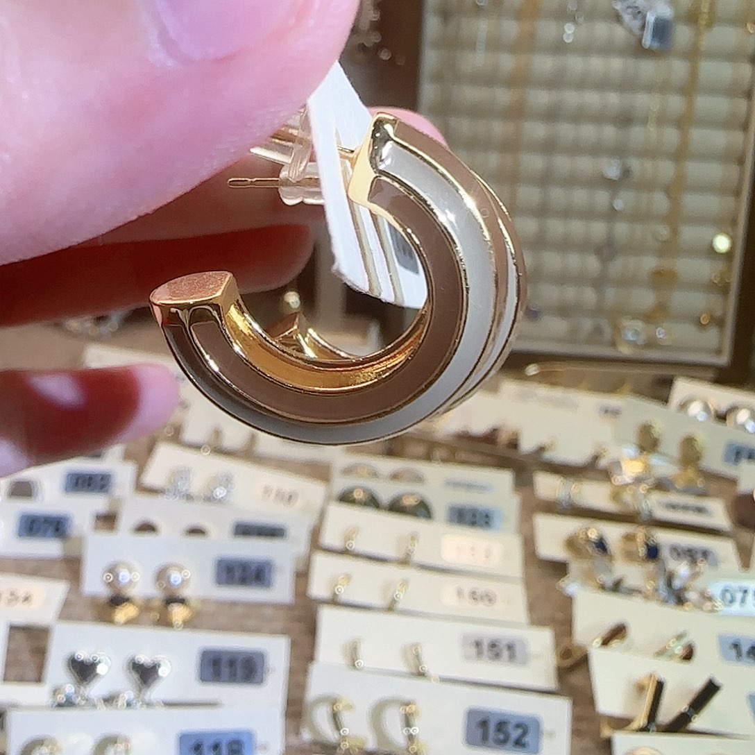 仿珍珠铜合金合金耳钉