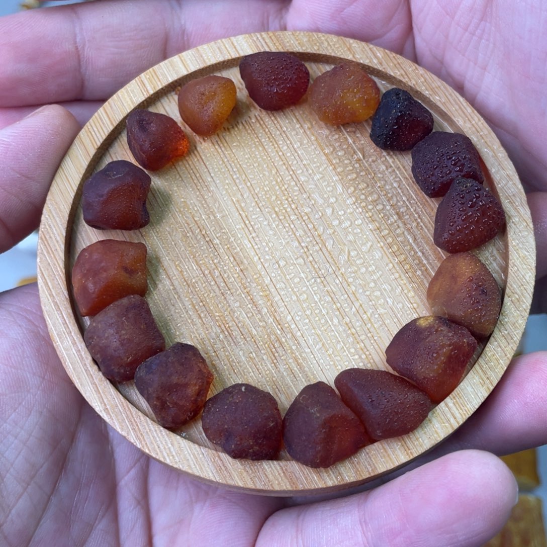 定制琥珀天然琥珀原皮手串