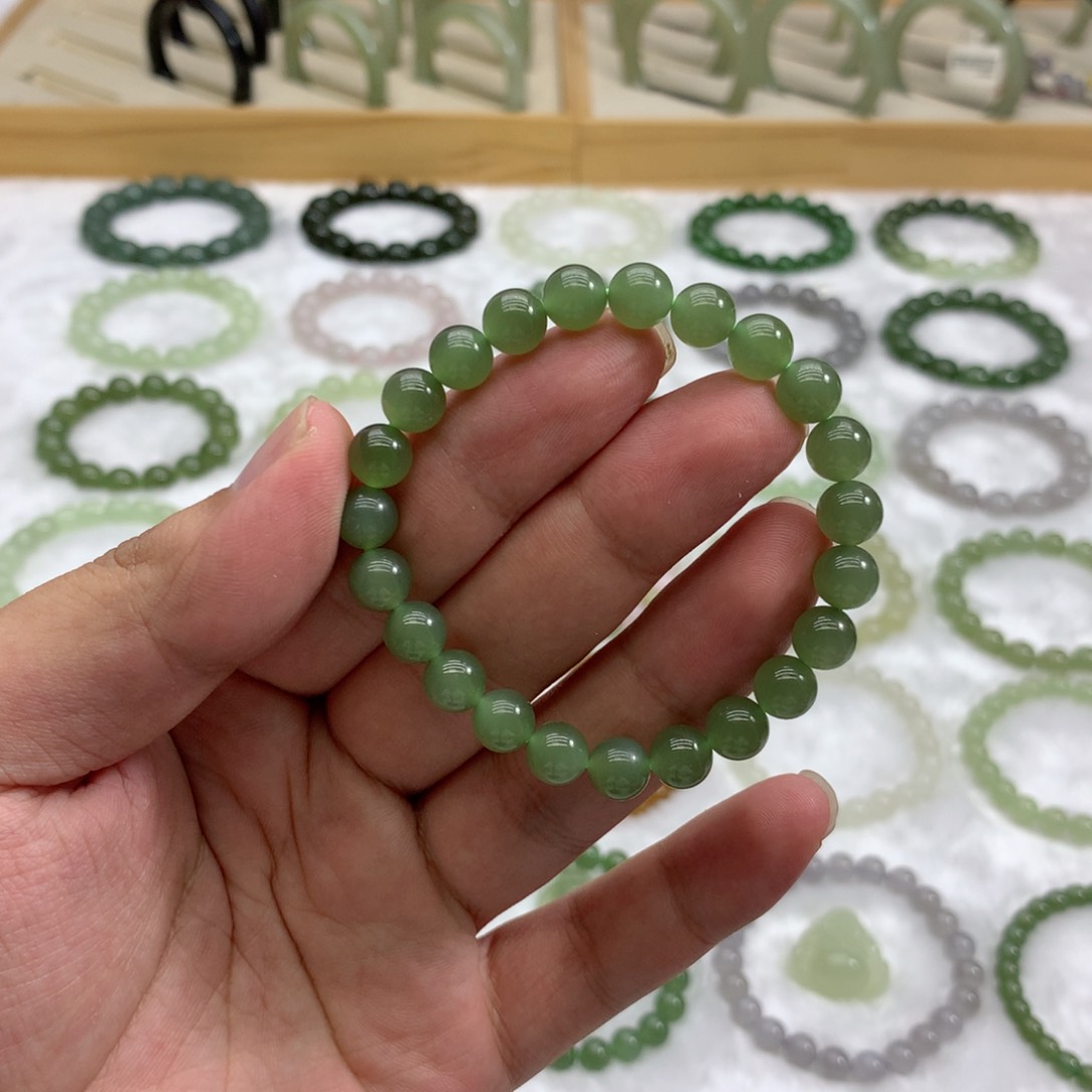 未镶嵌手串和田玉（湖水绿8）
