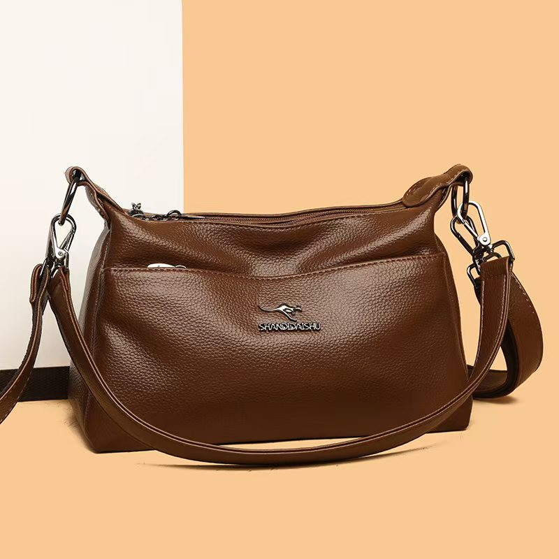 倾  5028 棕色 女包（长26宽10高16）