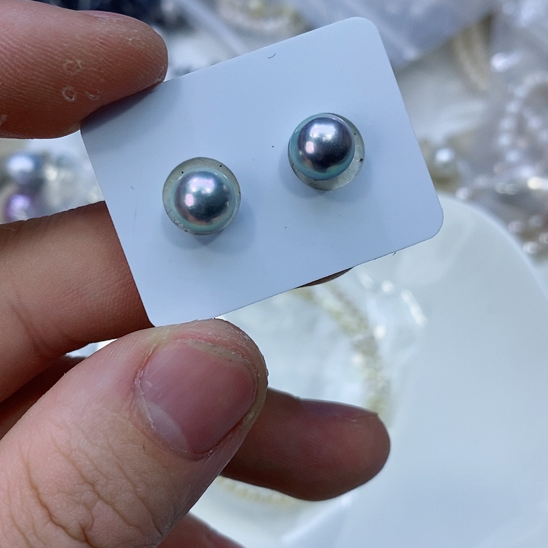 海水珍珠耳饰18K金镶嵌