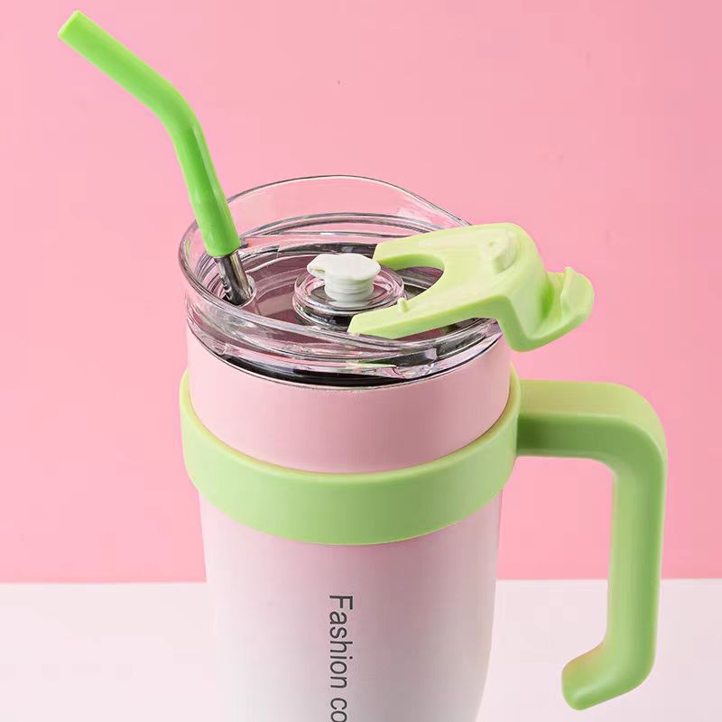 便携巨无霸保温杯大容量冰霸杯多巴胺汽车杯304不锈钢随机发LYY