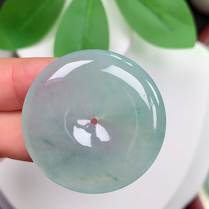 颈饰未镶嵌翡翠平安扣 35.8x6.0mm