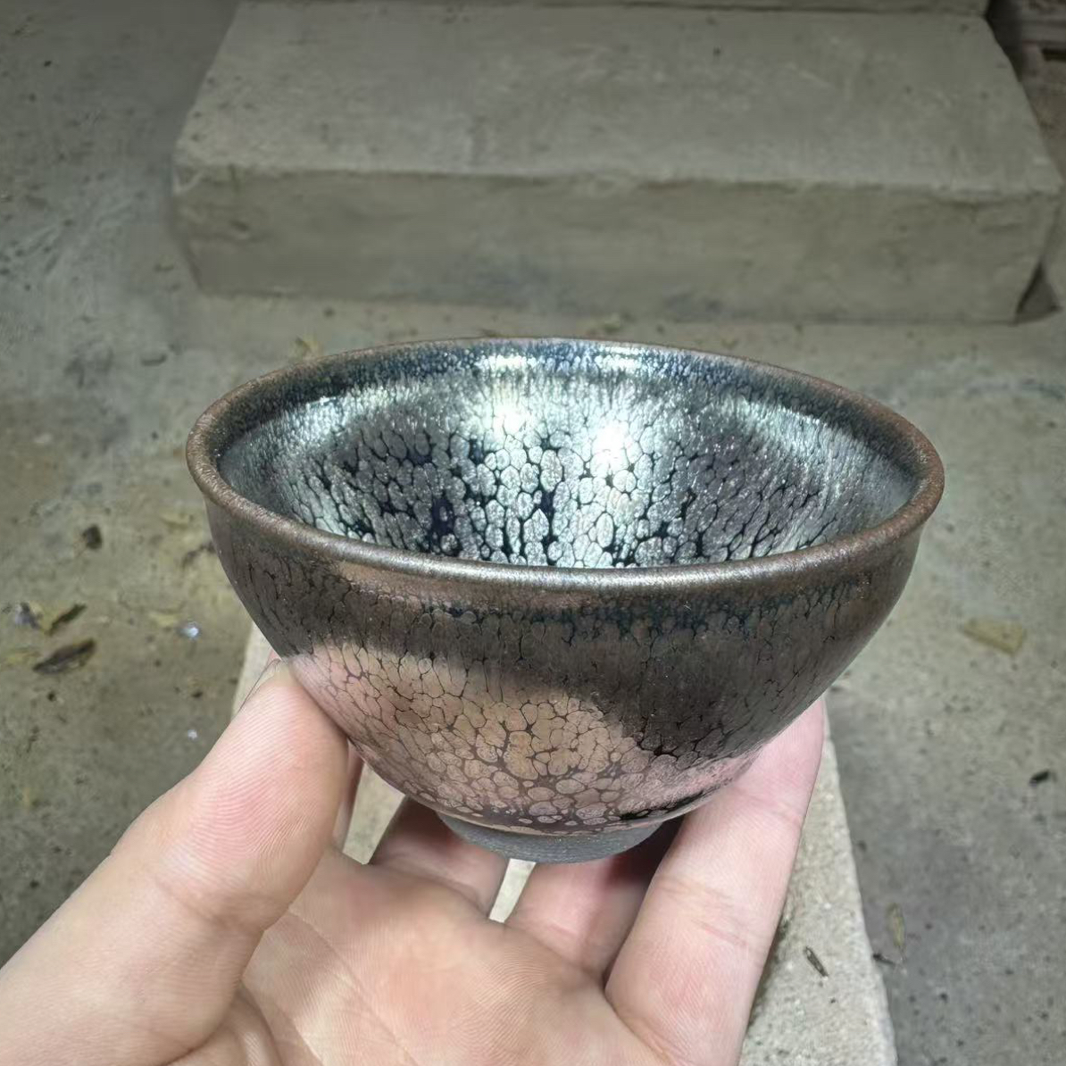 建窑--建盏 钻石油滴 茶盏主人杯 电烧