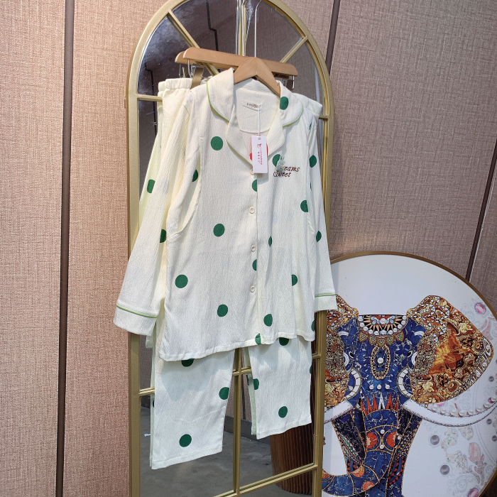 XX017孕妇杏色月子服套装L90-130XL140