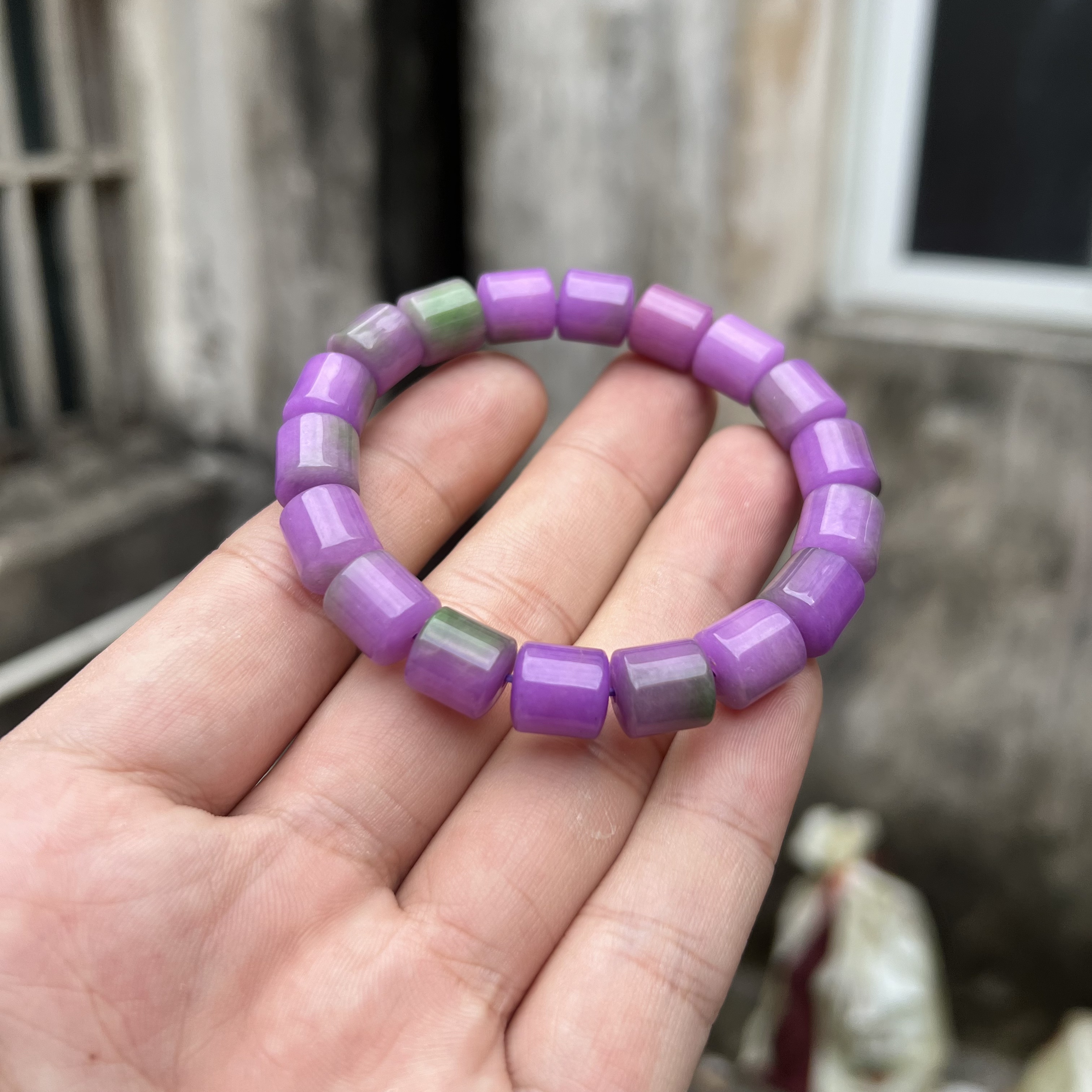 a711精品直切紫绿卡10mm手串时尚百搭