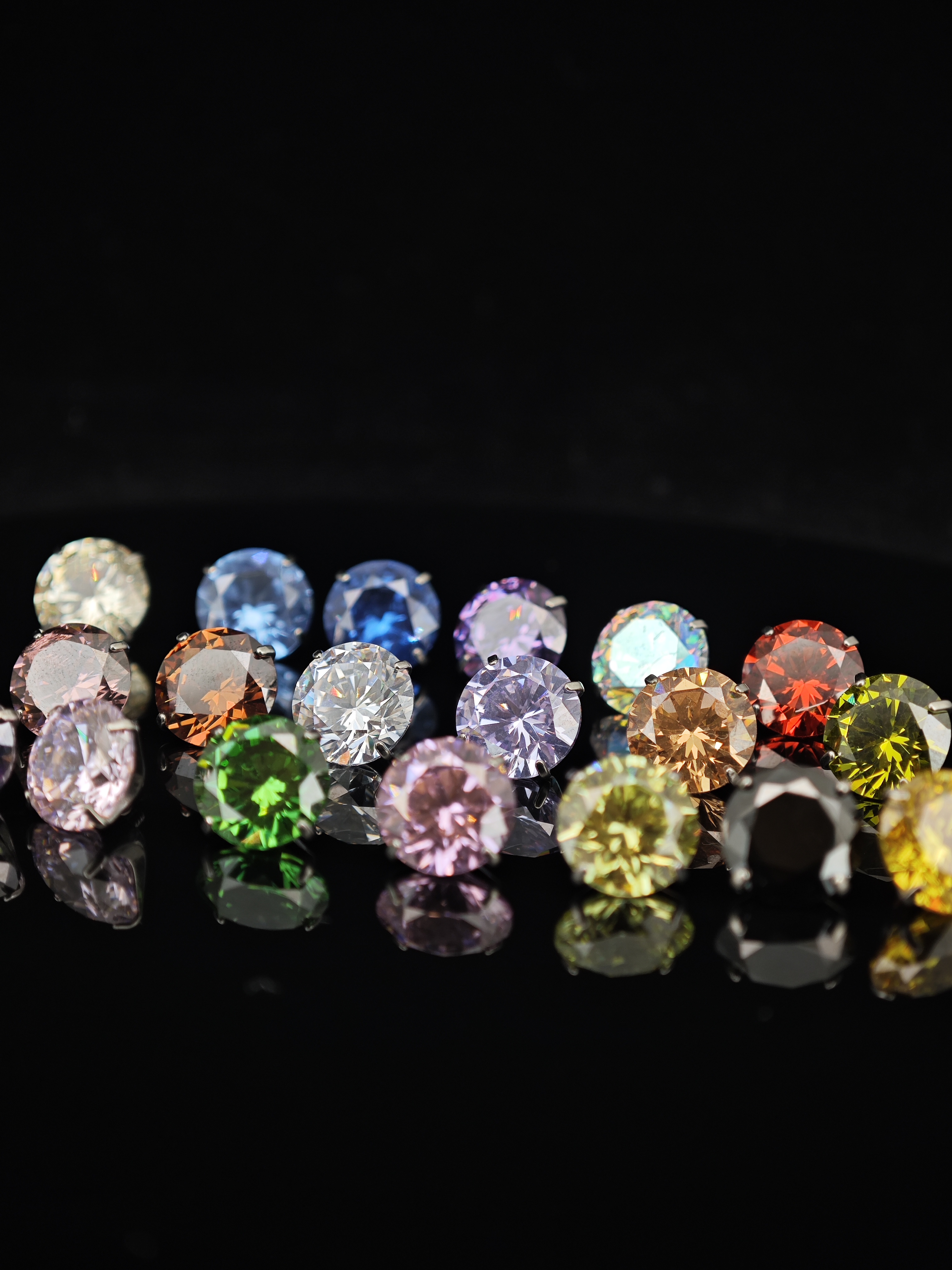 合金耳饰 6mm锆石 F136钛合金 耳钉耳骨钉防过敏养耳洞轻奢时尚