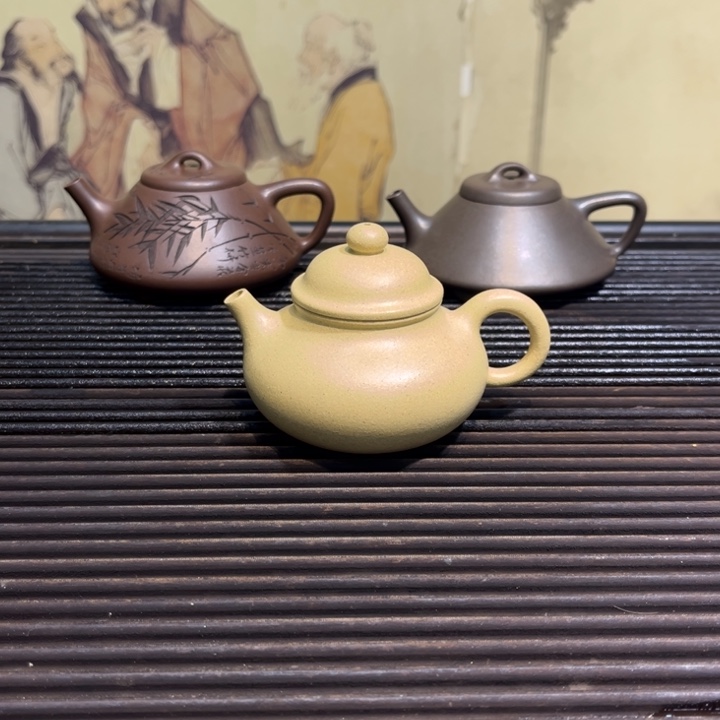 紫砂茶壶容天本绿