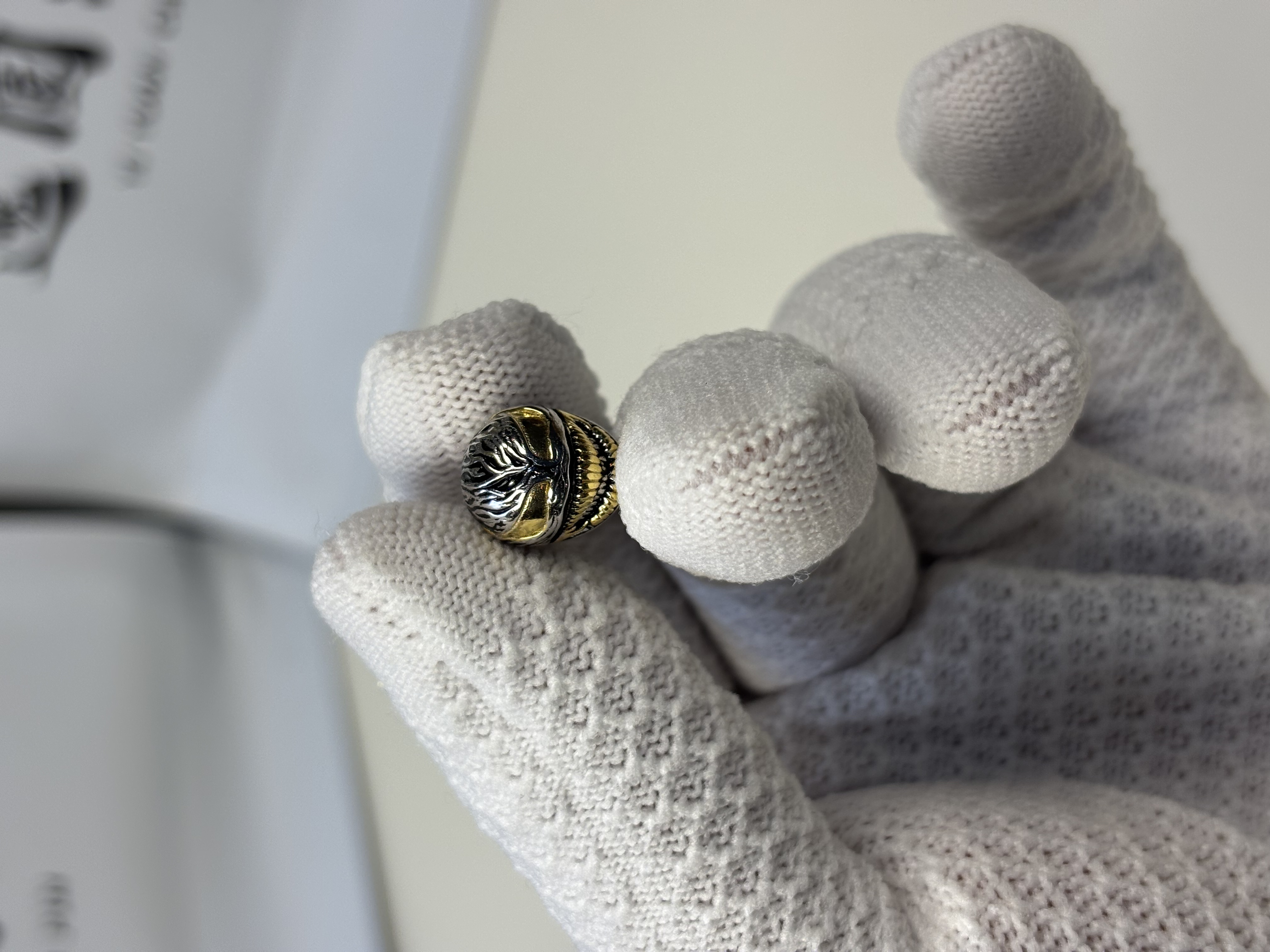 银吊坠 【逸圆出品】925镶金毒液头配饰11mm