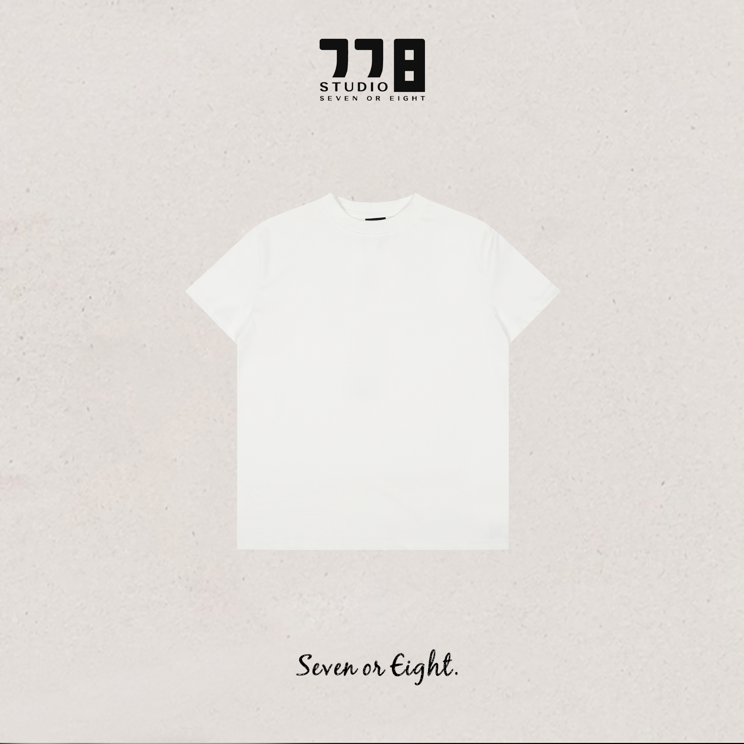 778 Studio潮流情侣棉T桖简约圆领休闲百搭款纯色夏季短袖打底