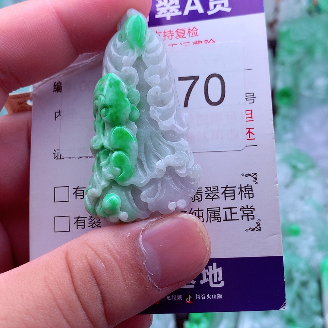 翡翠未镶嵌吊坠(不含链)