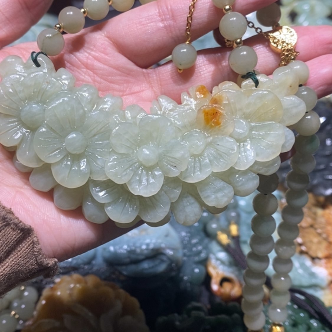 【闪购商品】岫玉毛衣链未镶嵌