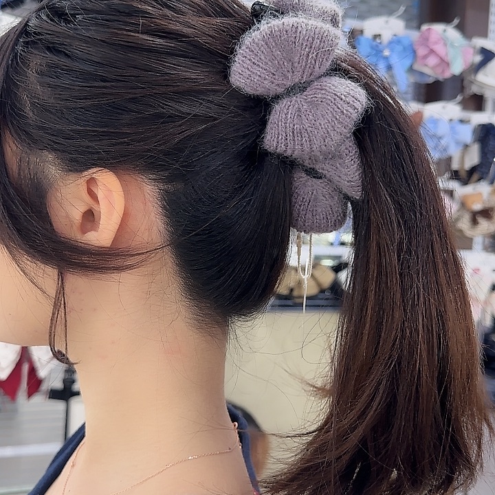 三醋酯纤维紫色蝴蝶香蕉夹-6