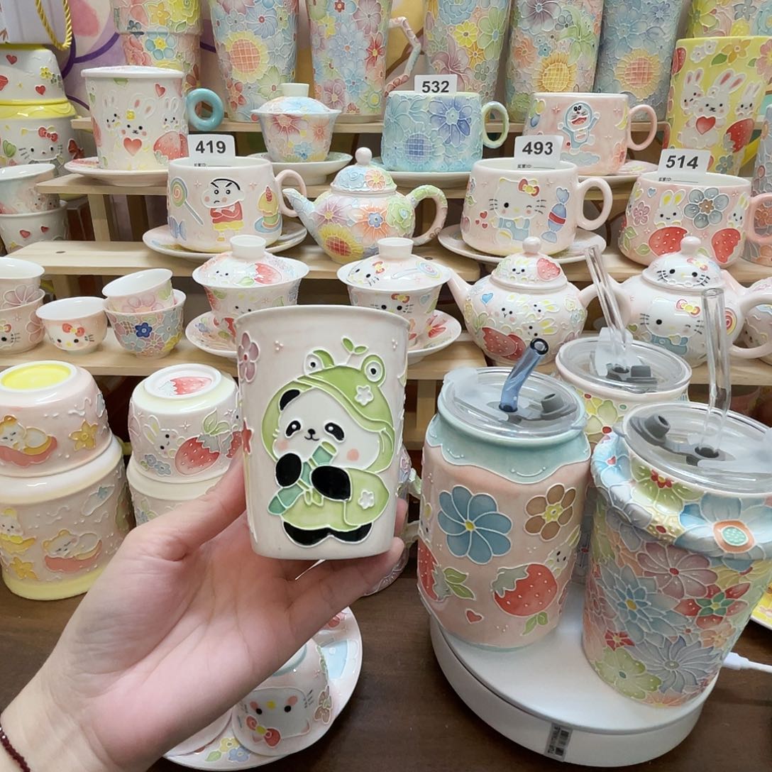 瓷片玉泥可乐杯200毫升2