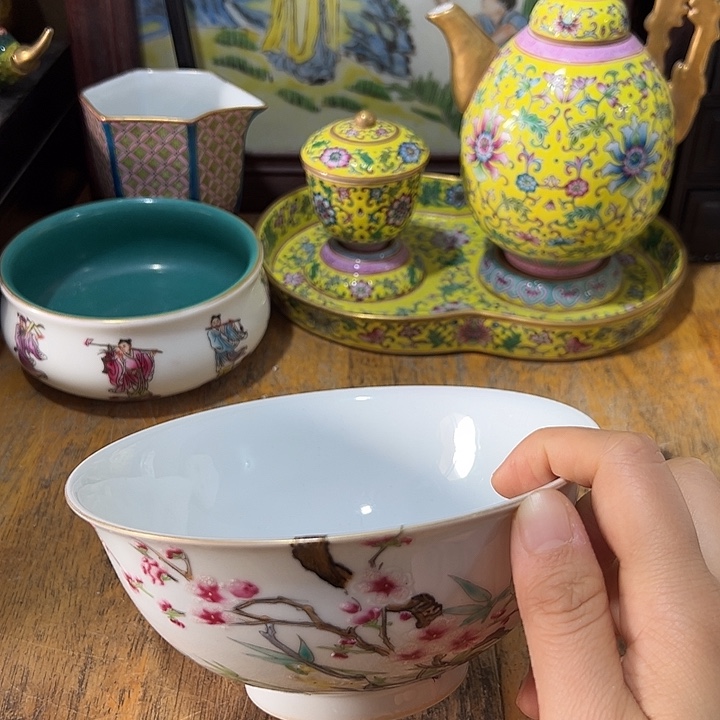 陶摆件瓷器粉彩精品